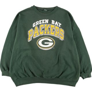 古着 NFL GREEN BAY PACKERS グリーンベイパッカーズ プリントスウェットシャツ トレーナー メンズXXL /eaa375921(スウェット)