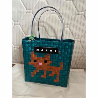 新品MARNIカゴバッグ かごバッグ ラフィア トートバッグ マルニ薄いピンク