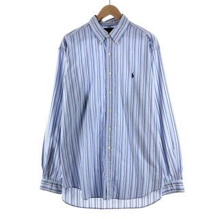 ラルフローレン(Ralph Lauren)の古着 ラルフローレン Ralph Lauren YARMOUTH 長袖 ボタンダウンストライプシャツ メンズXXL /eaa375501(シャツ)