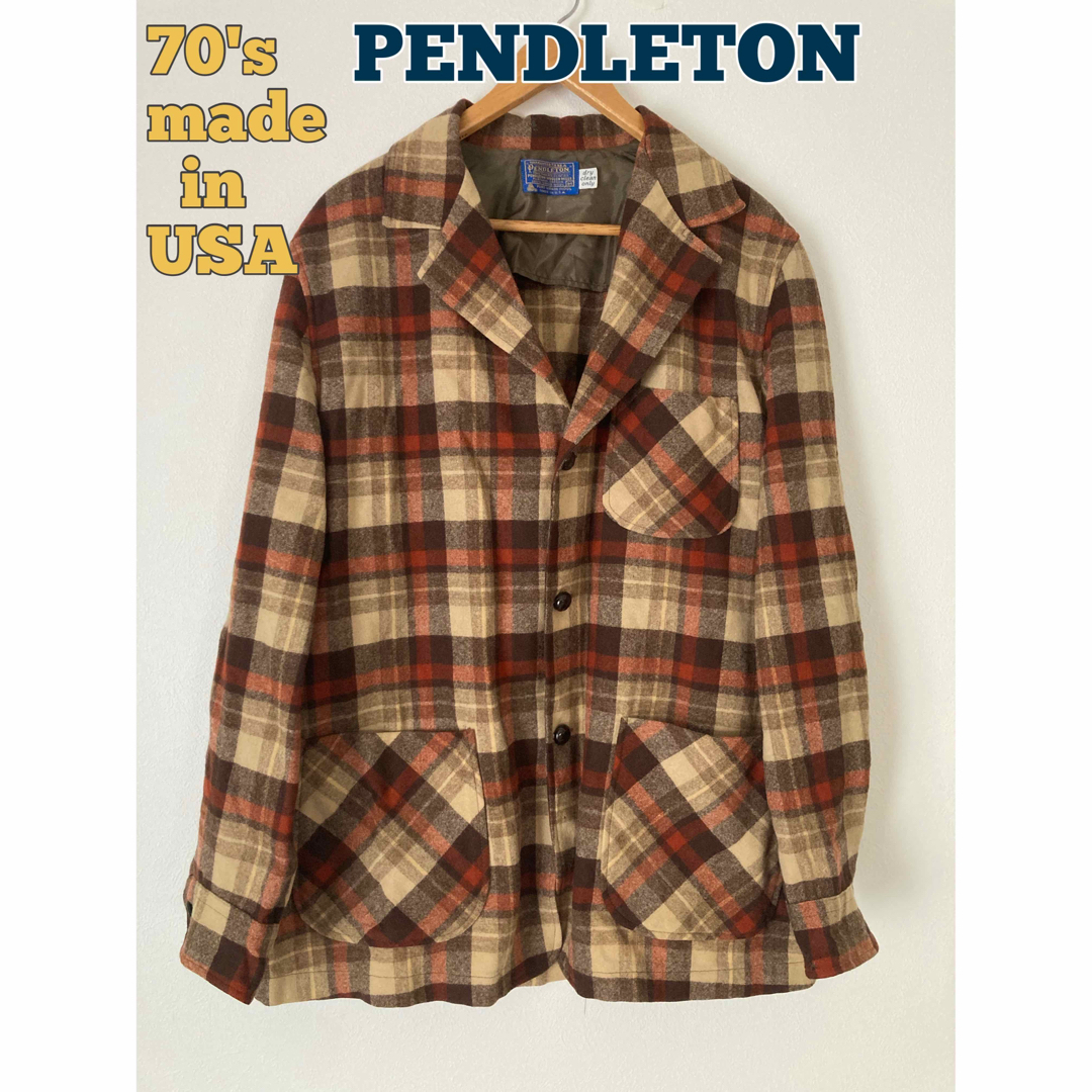 PENDLETON ウールテーラードジャケット　70's 　USA製