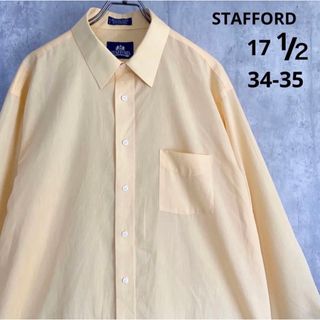 STAFFORD  ビッグシルエット　長袖シャツ　黄　綿60% ポリエステル(シャツ)