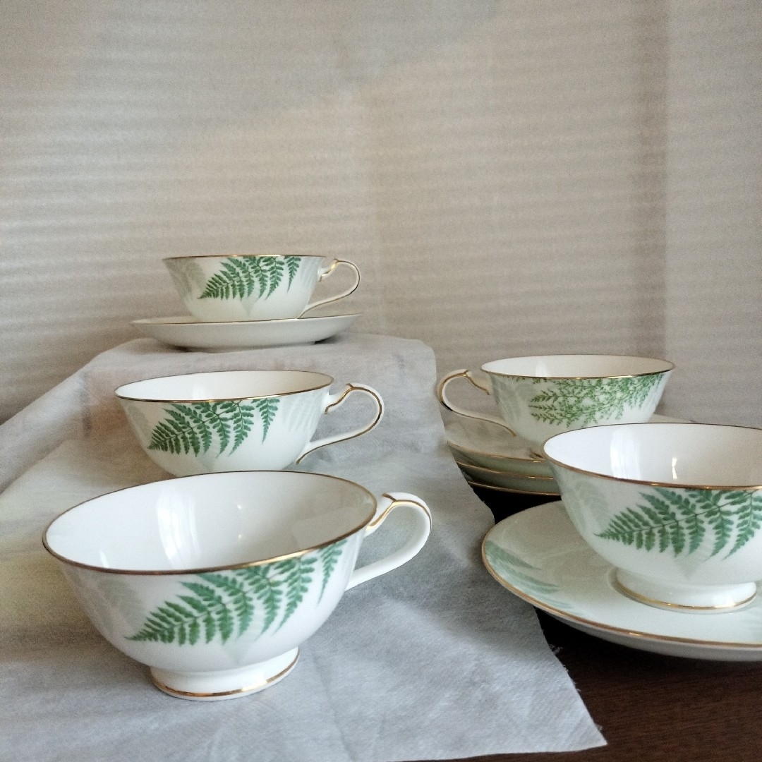 Noritake GRANDVERT カップ＆ソーサー 5客セット - 食器