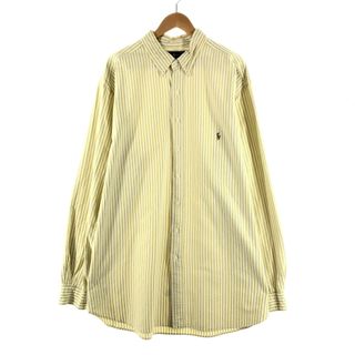 ラルフローレン(Ralph Lauren)の古着 ラルフローレン Ralph Lauren CLASSIC FIT クラシックフィット 長袖 ボタンダウンストライプシャツ メンズXXL /eaa373173(シャツ)