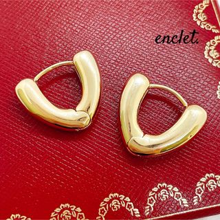 enclet. 14Kゴールド ハート フープ ピアス(ピアス)