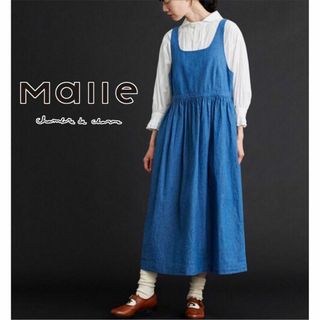 Malle - コットン／ポリウレタン別珍衿つきワンピースの通販｜ラクマ