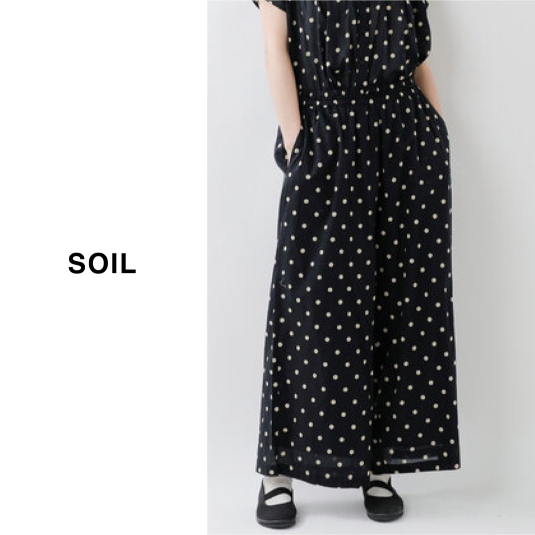 SOIL（ソイル）| コットンボイル ドットプリントワイド イージーパンツ