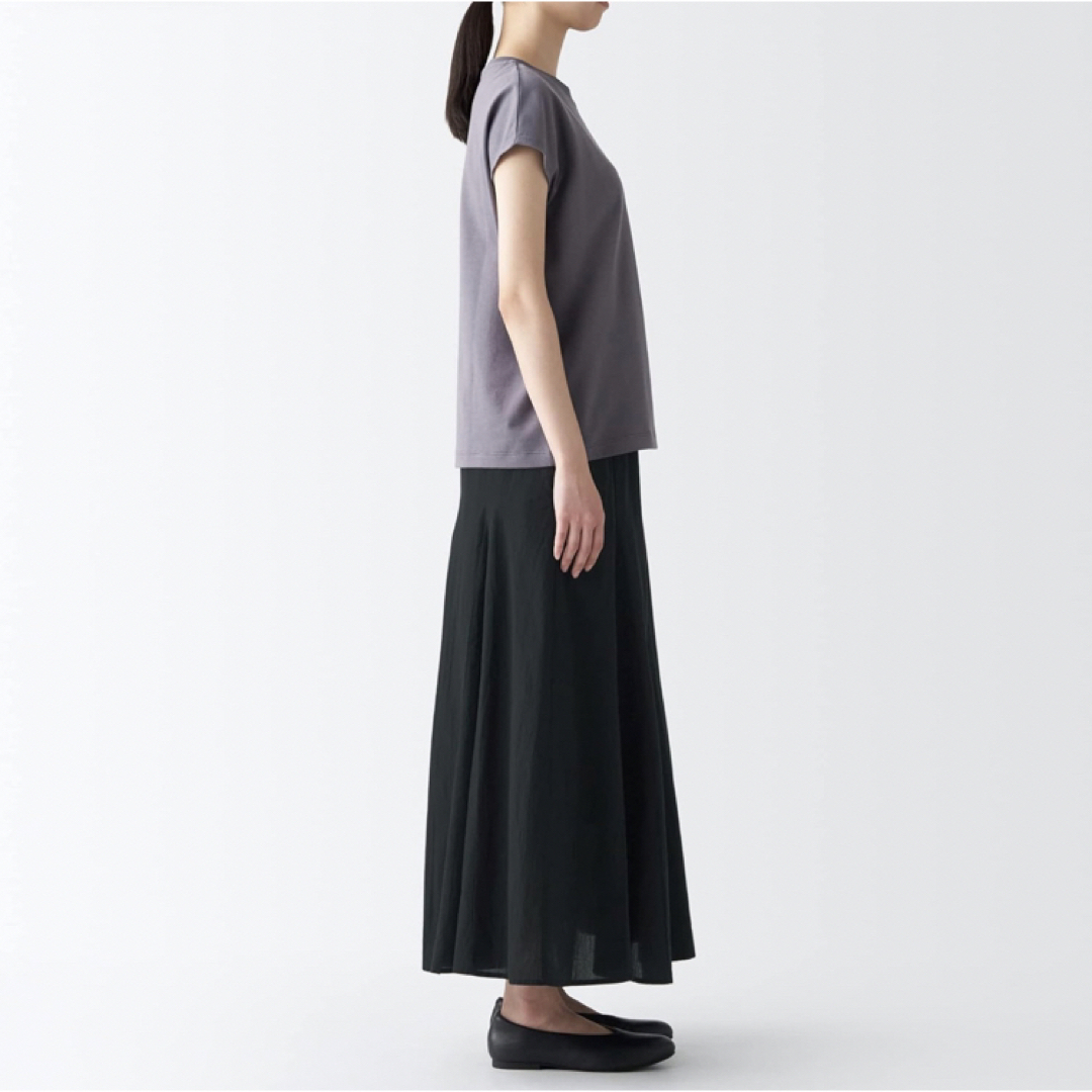 MUJI (無印良品)(ムジルシリョウヒン)の無印良品／強撚ボイルマキシスカート 黒 S レディースのスカート(ロングスカート)の商品写真