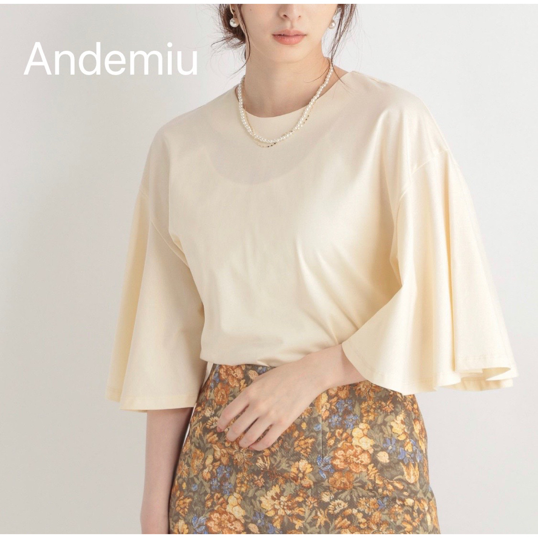 Andemiu(アンデミュウ)のAndemiu袖フレアTシャツ キッズ/ベビー/マタニティのキッズ服女の子用(90cm~)(Tシャツ/カットソー)の商品写真