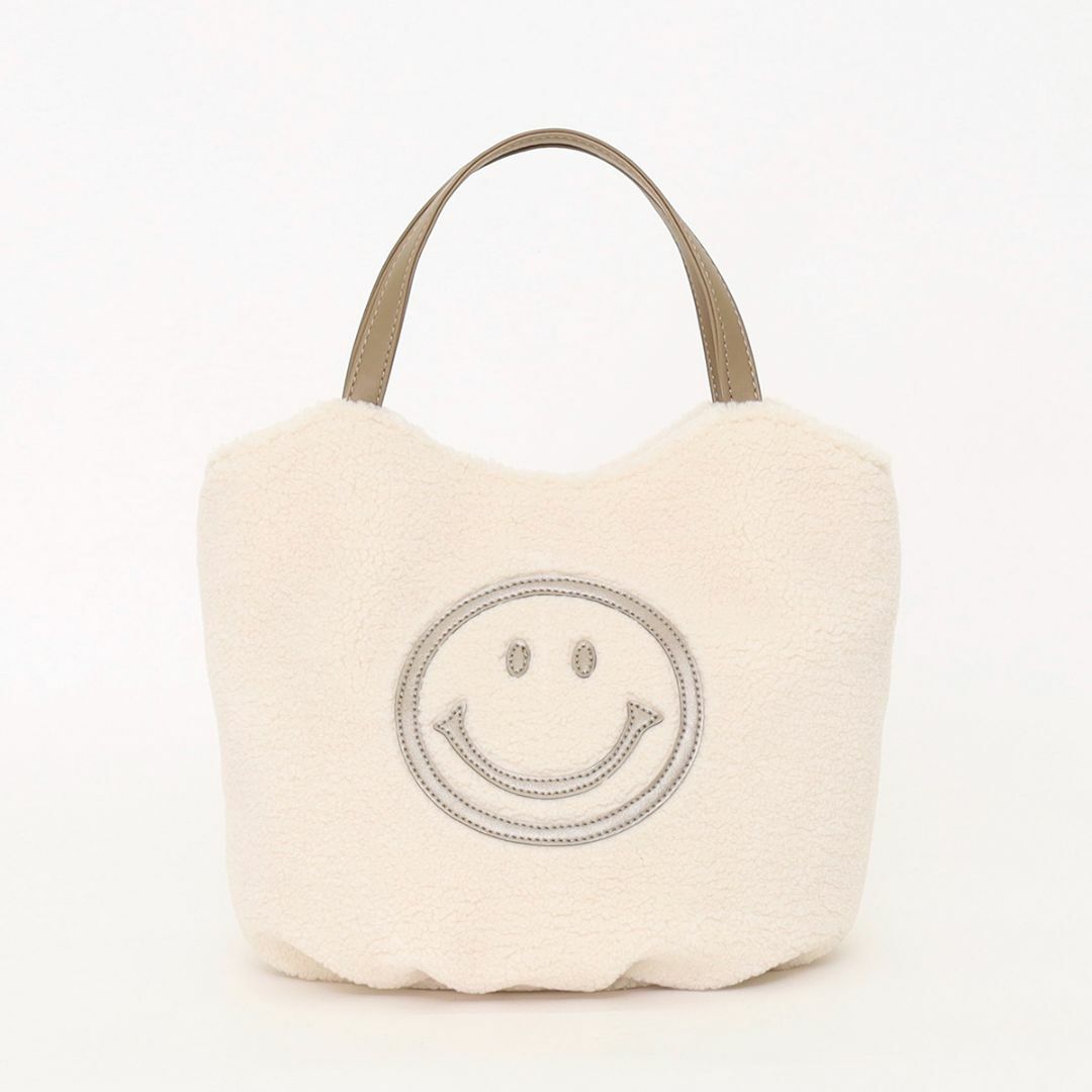 AW【クーコ COOCO】 SMILEY／ボアコロン トートバッグ