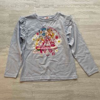 バンダイ(BANDAI)の【新品未使用】デリシャスパーティプリキュアロンＴ《110》袖フリル 紫系(Tシャツ/カットソー)