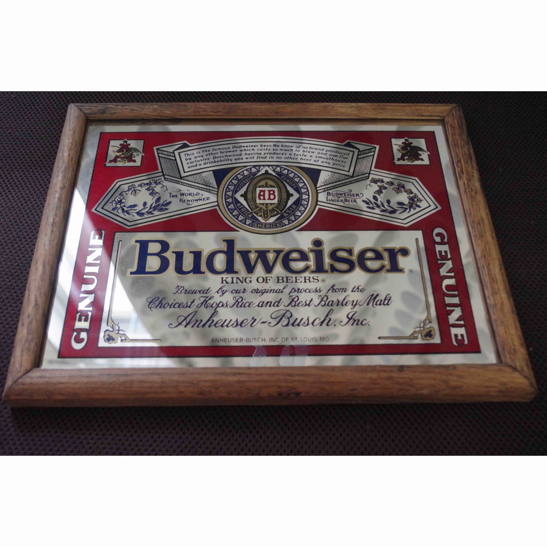 【パブミラー】1970s’ Budweiser Mirror　バドワイザー