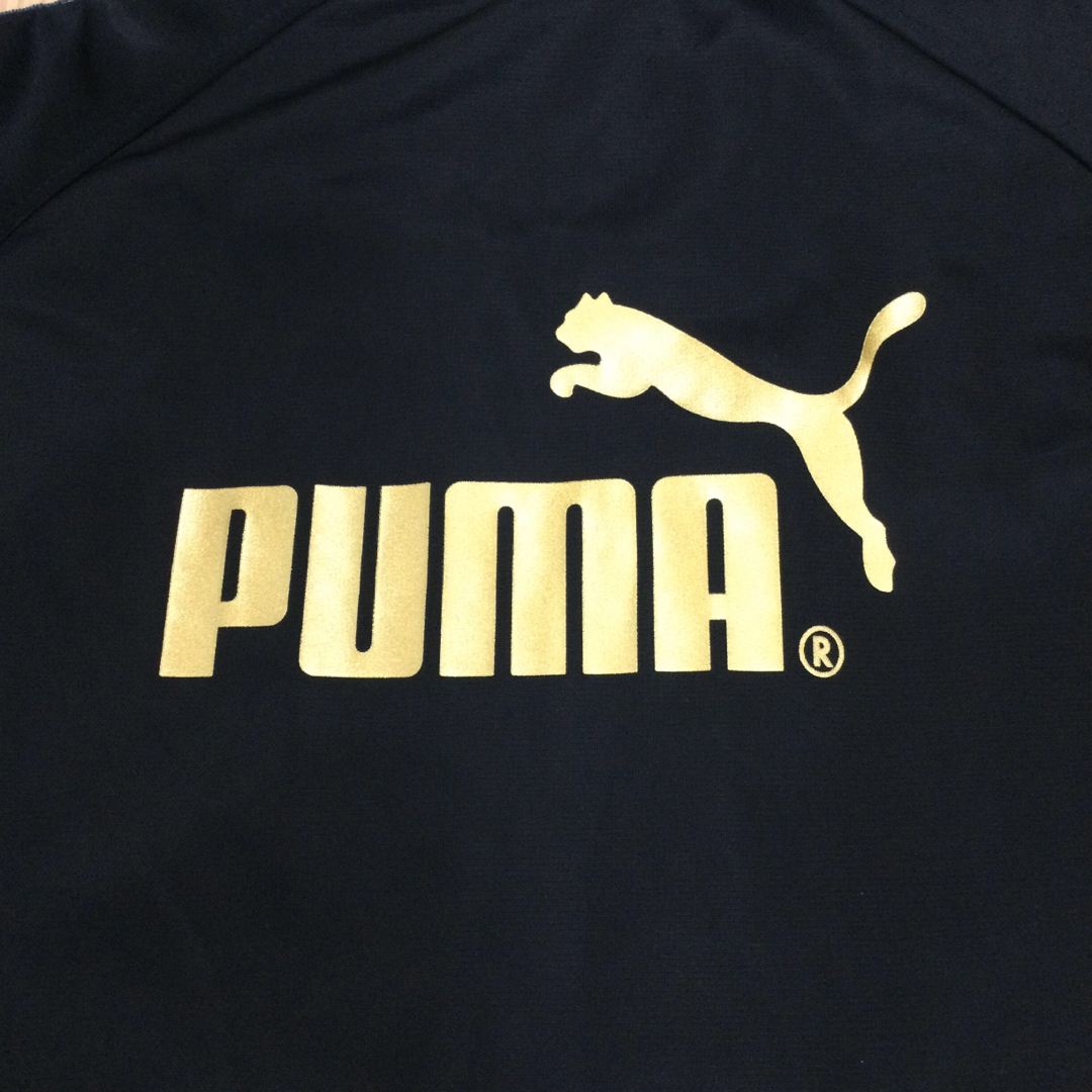 PUMA(プーマ)のPUMA プーマ 140センチ ジャージ 上着 ブラック ゴールド 男の子 キッズ/ベビー/マタニティのキッズ服男の子用(90cm~)(ジャケット/上着)の商品写真