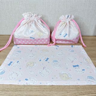 ちいかわ　お弁当袋・コップ袋・ランチョンマット(ランチボックス巾着)