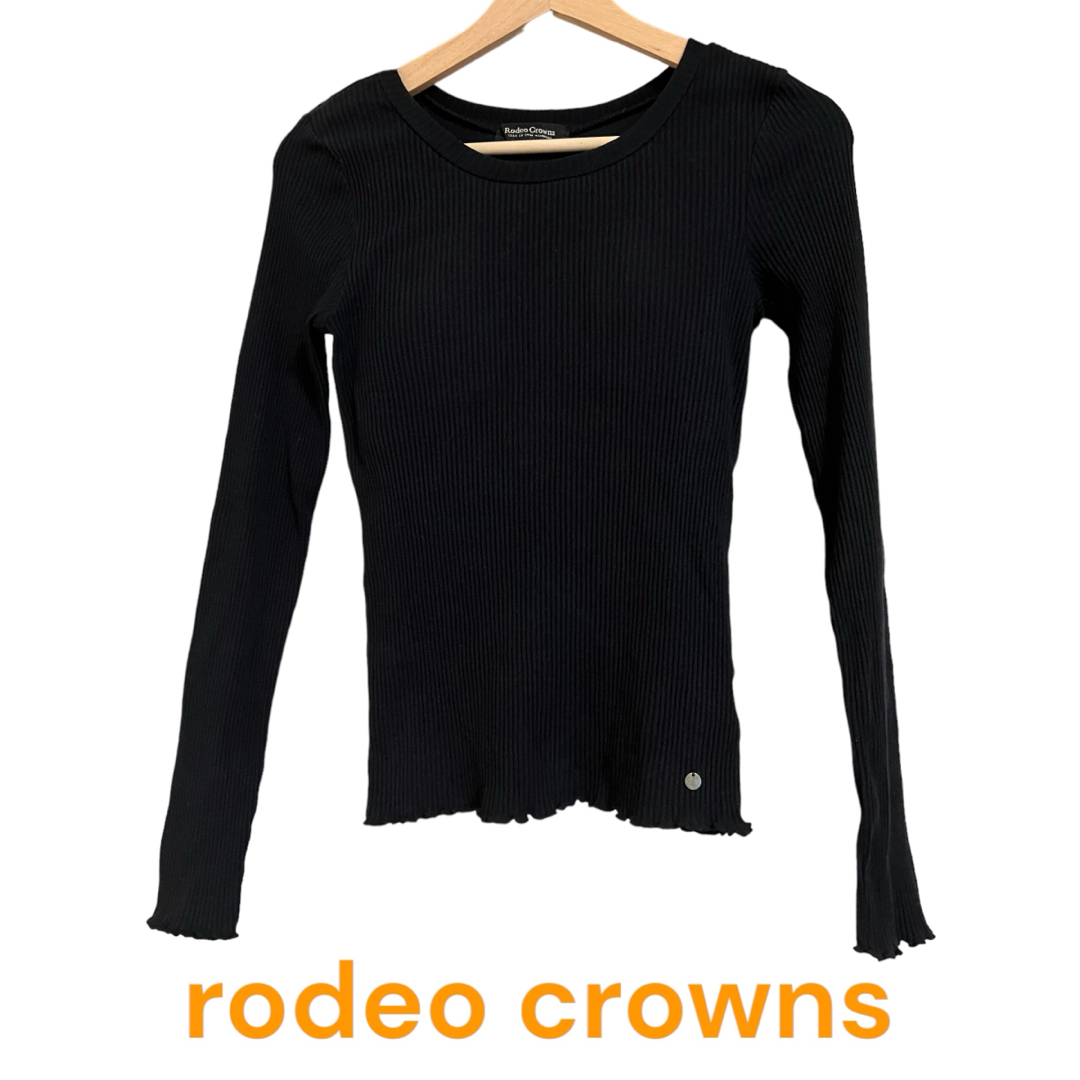 RODEO CROWNS(ロデオクラウンズ)のカップ付きリブカットソー  ロデオクラウンズ レディースのトップス(カットソー(長袖/七分))の商品写真