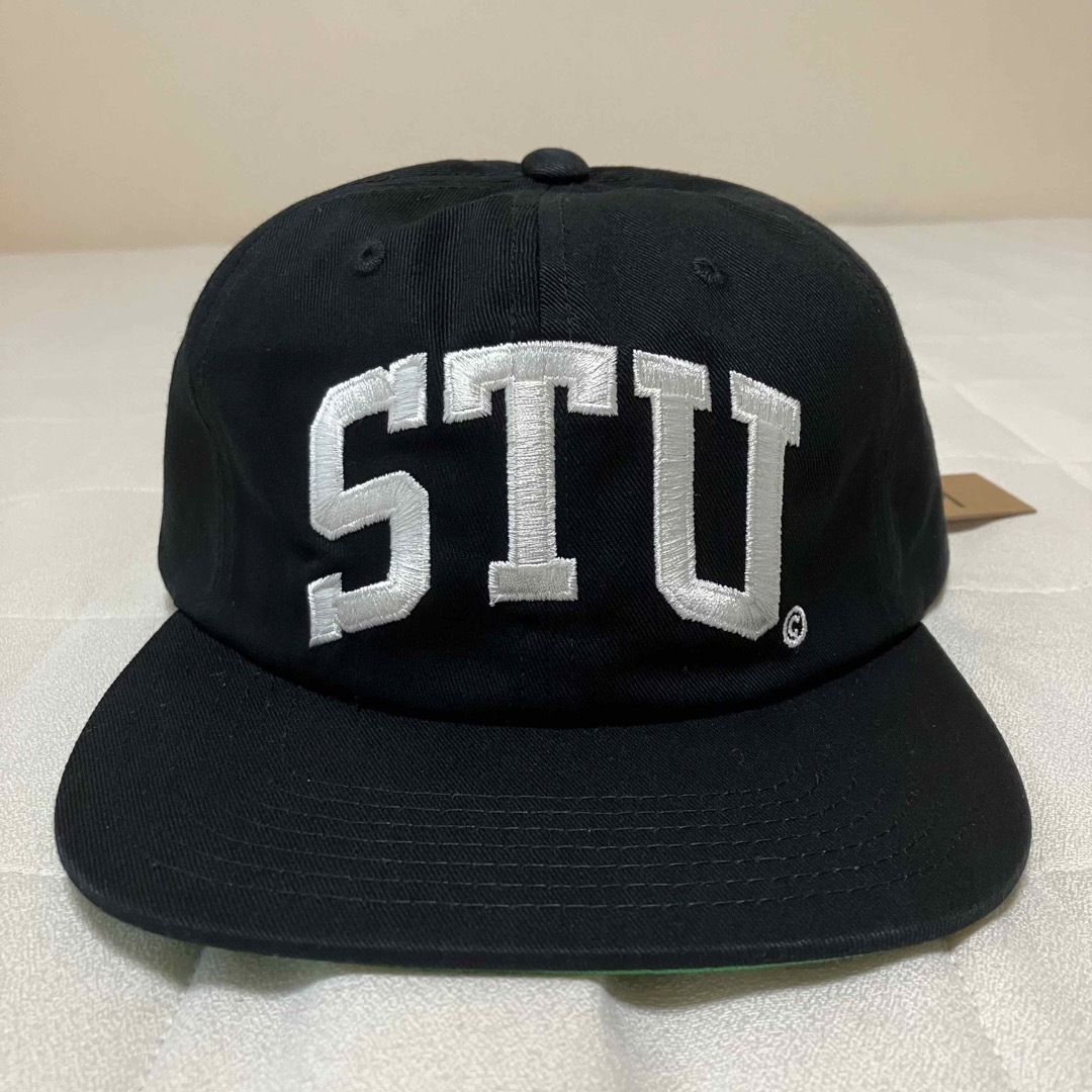 STUSSY STU ARCH STRAPBACK CAP キャップ 黒 新品 - キャップ
