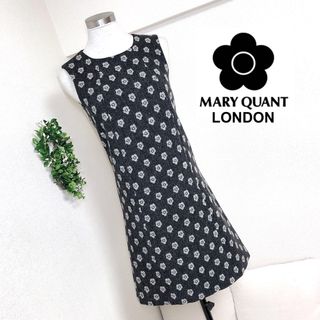 マリークワント(MARY QUANT)のMARYQUANTマリークワントロンドンのグレーのワンピースM(ひざ丈ワンピース)