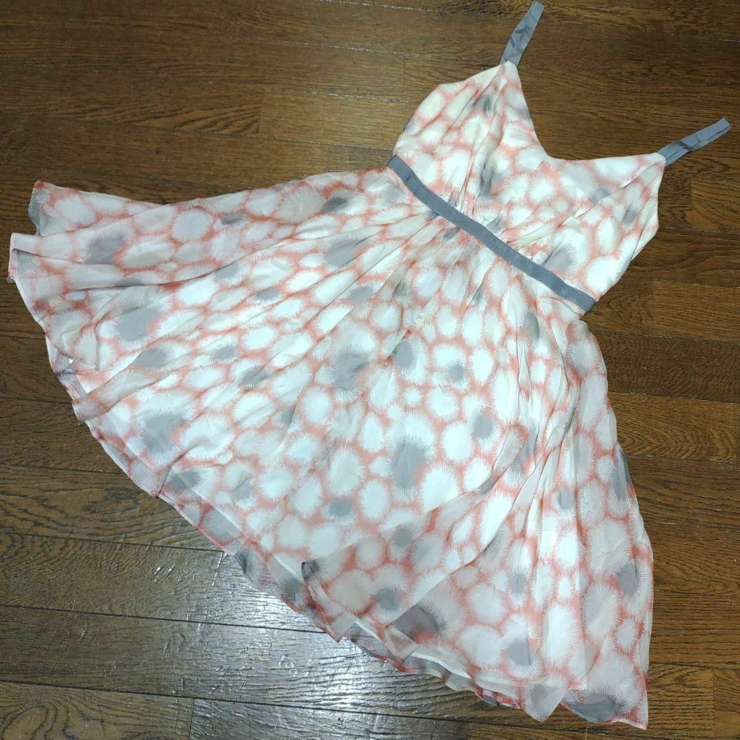 A20超美品 ミリー ミニワンピース 0 花柄 最高級シルク100 薄手-