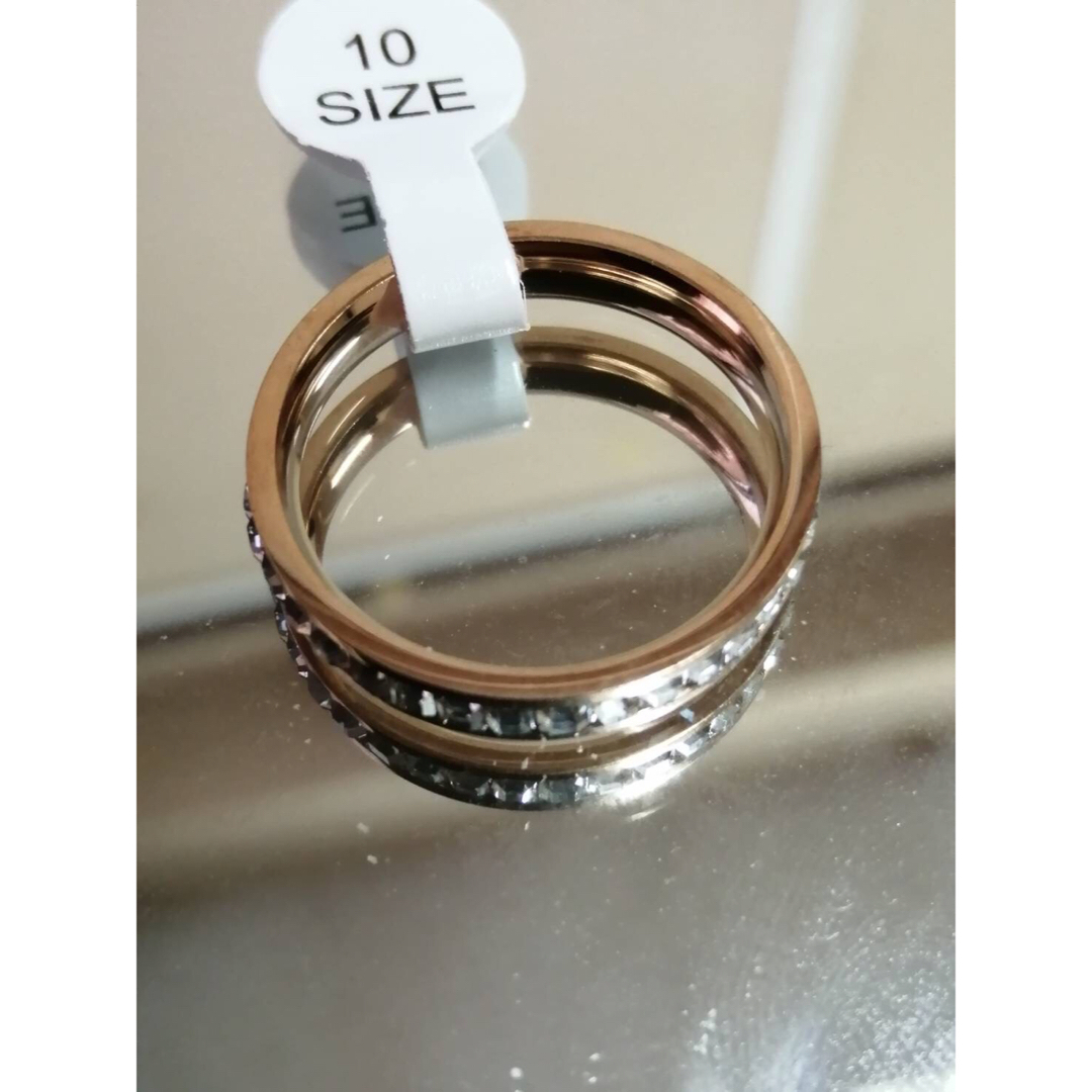 【R101】リング メンズ 　指輪　ゴールド　レディース　シンプル　20号 レディースのアクセサリー(リング(指輪))の商品写真