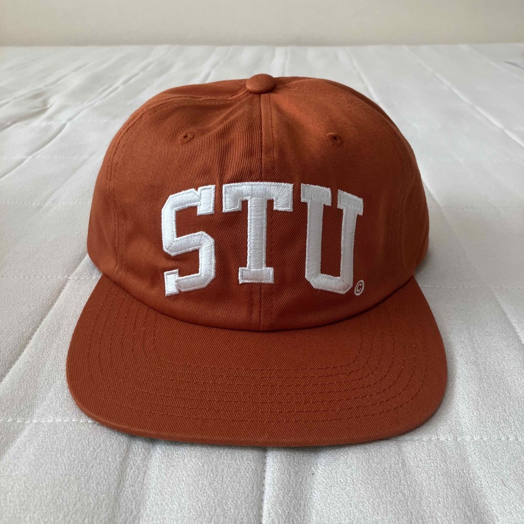 STUSSY STU ARCH STRAPBACK CAP ORANGE 新品キャップ