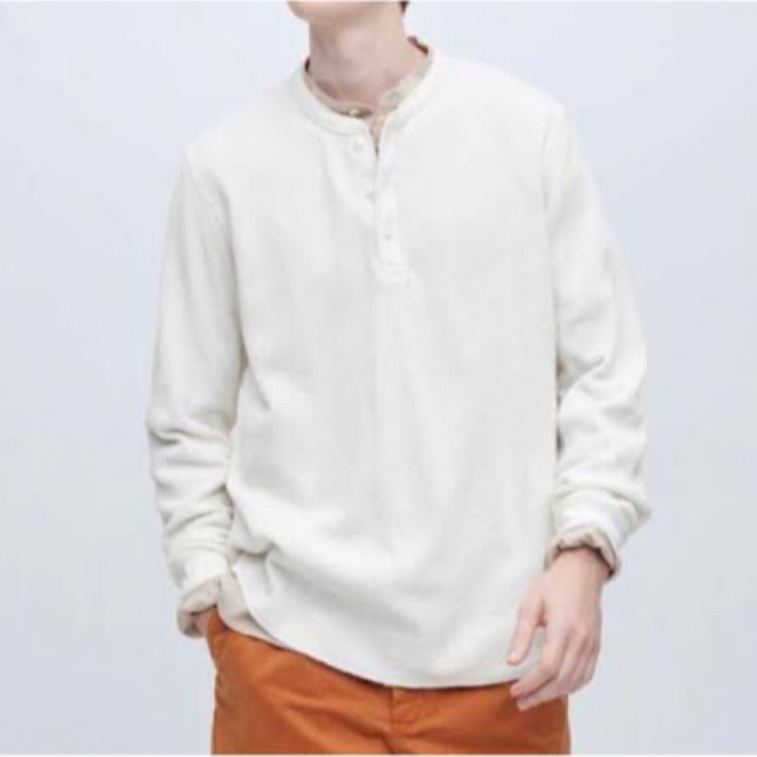 UNIQLO(ユニクロ)のユニクロ ワッフルヘンリーネックT 長袖 サーマル メンズのトップス(Tシャツ/カットソー(七分/長袖))の商品写真