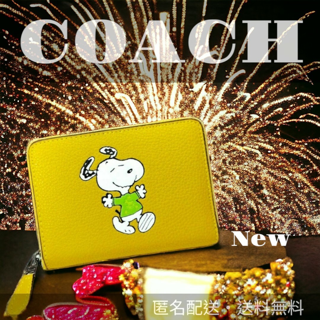 新品　COACH コーチPEANUTS⭐︎スモール ジップスヌーピー CE869