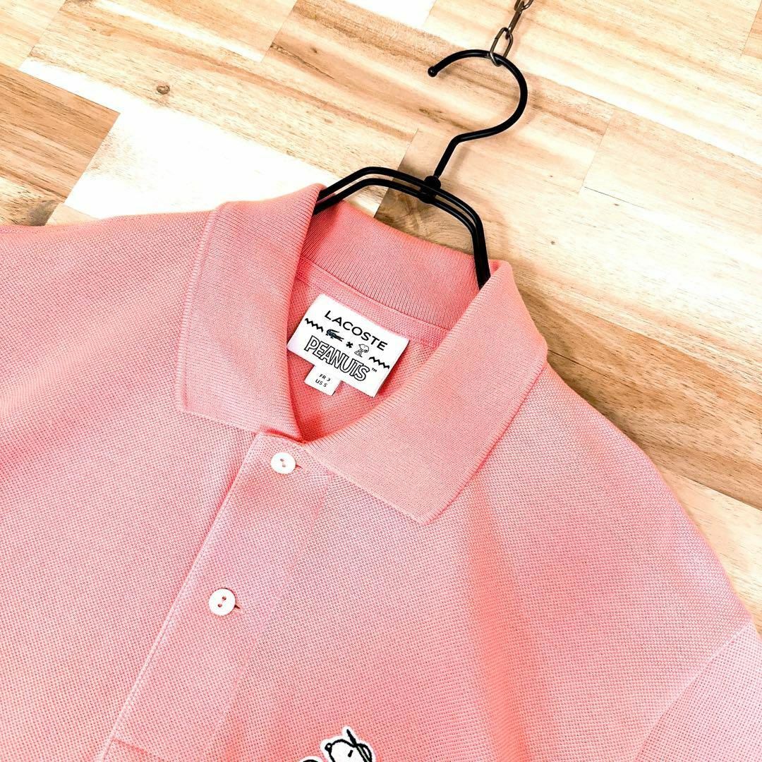 LACOSTE ラコステ ポロシャツ PEANUTS スヌーピー ピンク-