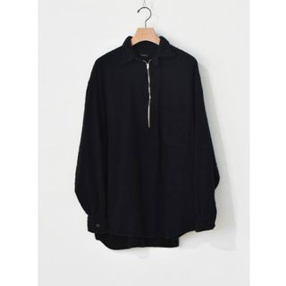 コモリ(COMOLI)のcomoli 23aw 縮絨ハーフジップシャツ size3(シャツ)