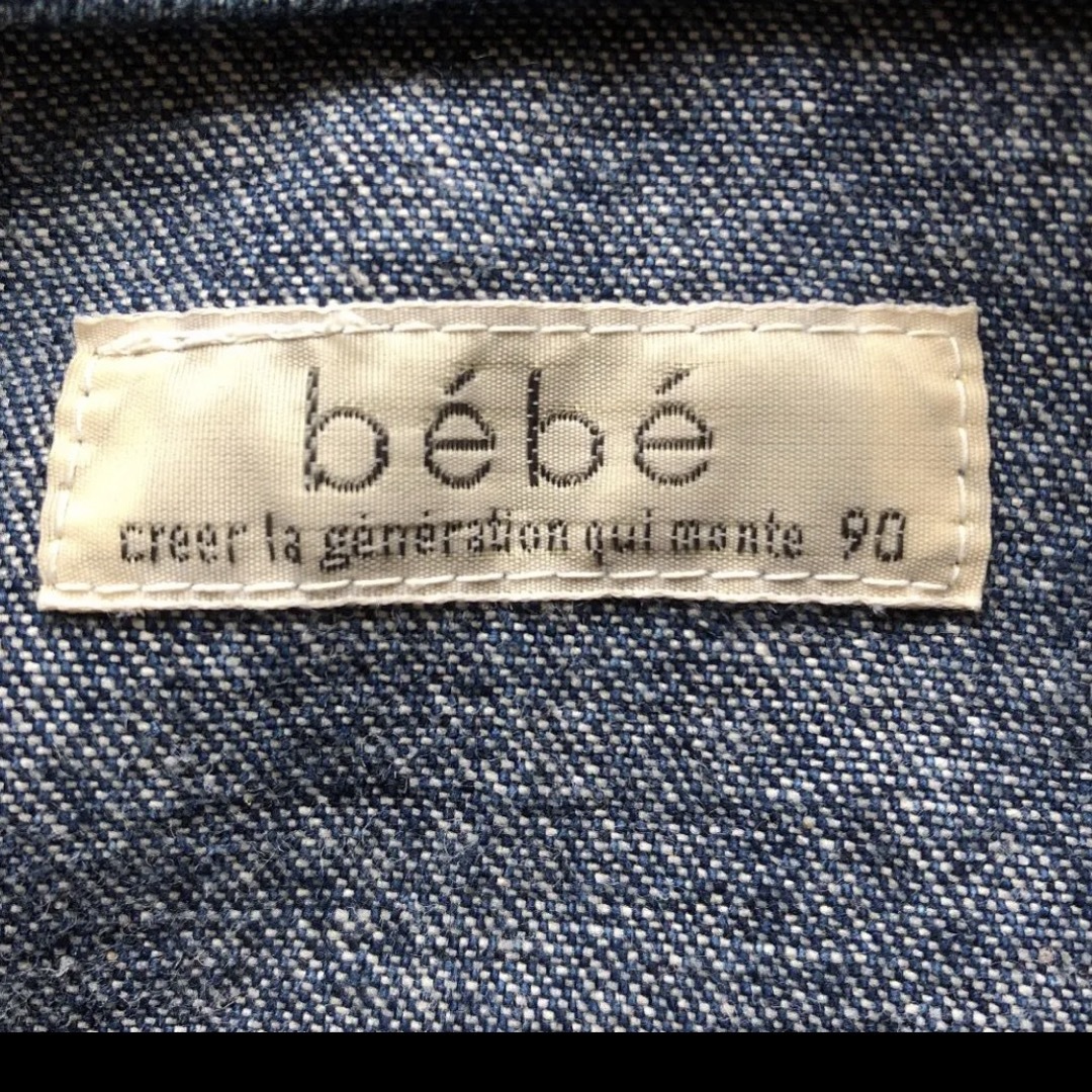 BeBe(ベベ)の90 Gジャン デニムジャケット bebe デニム　アウター キッズ/ベビー/マタニティのキッズ服女の子用(90cm~)(ジャケット/上着)の商品写真