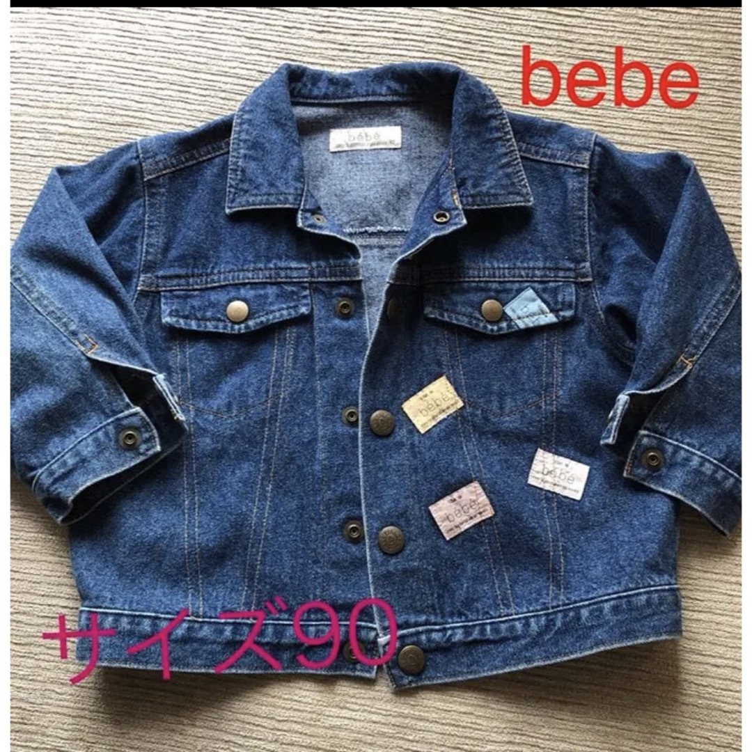 BeBe(ベベ)の90 Gジャン デニムジャケット bebe デニム　アウター キッズ/ベビー/マタニティのキッズ服女の子用(90cm~)(ジャケット/上着)の商品写真