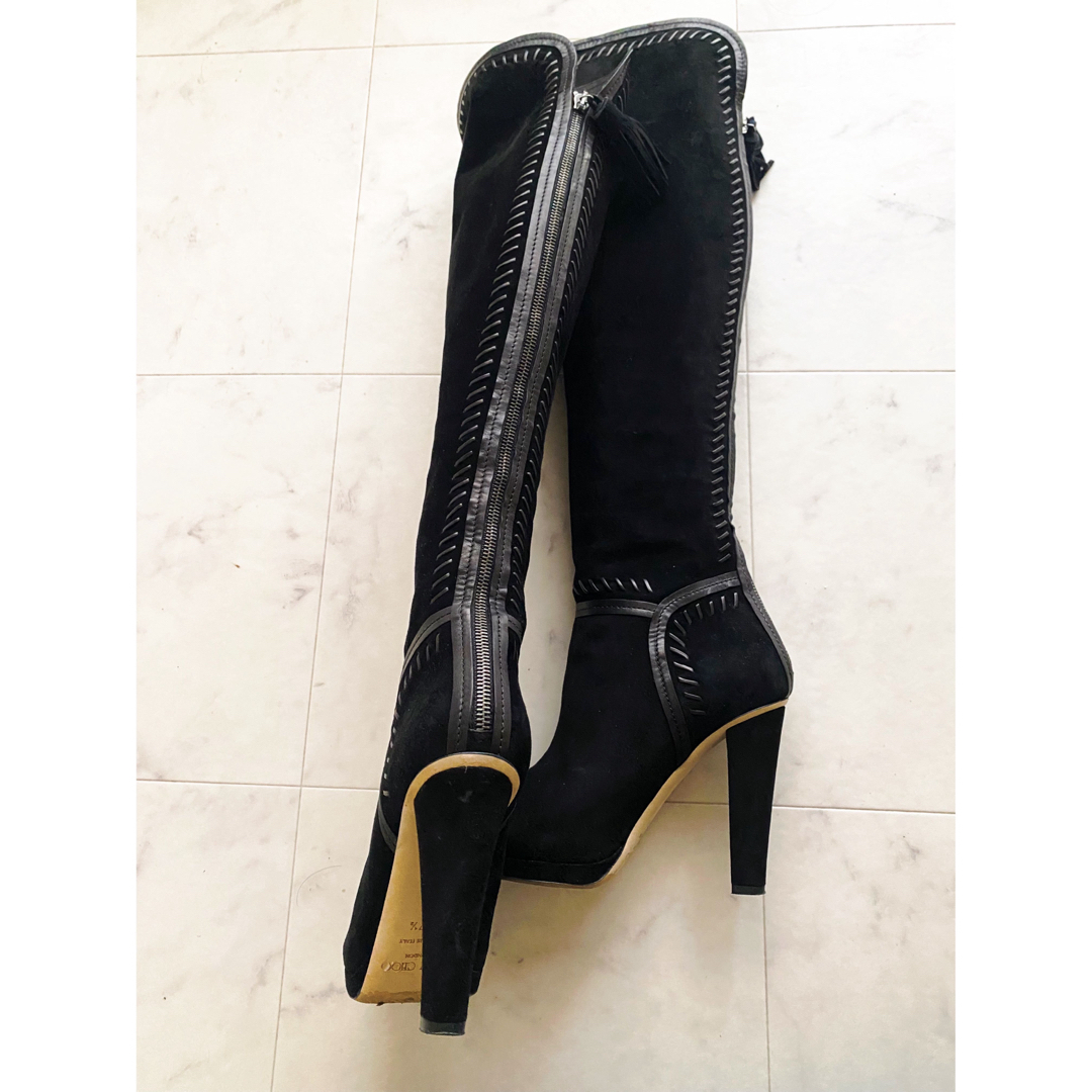 JIMMY CHOO スウェード ニーハイブーツ 2way ブーツ - ブーツ