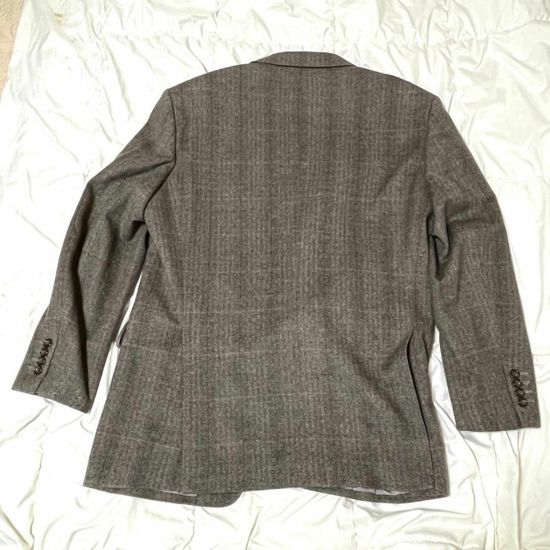 【極美品 】F.VERGANO ヘリンボーン ロングコート カシミヤ100 XL