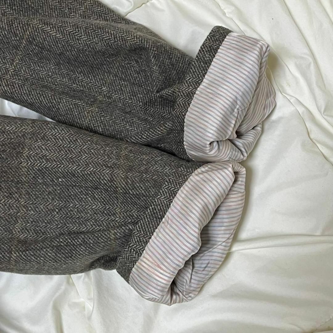【極美品 】F.VERGANO ヘリンボーン ロングコート カシミヤ100 XL