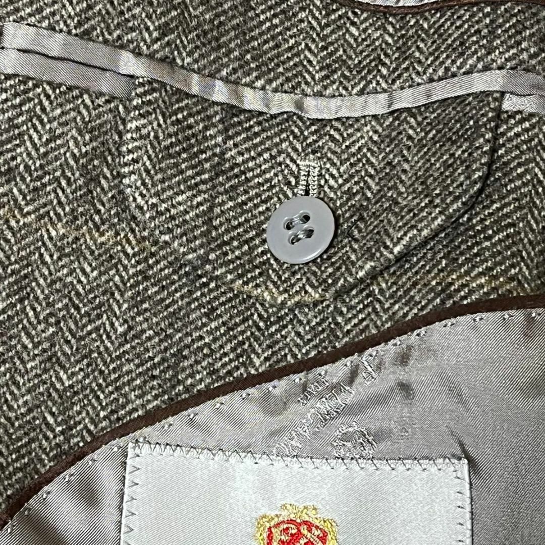 【極美品 】F.VERGANO ヘリンボーン ロングコート カシミヤ100 XL