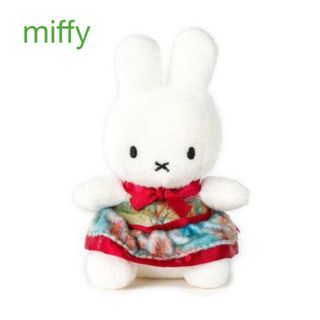 ミッフィー(miffy)のミッフィーぬいぐるみキーリング＊オランダクレラーミュラー限定ゴッホ桃の木ドレス(ぬいぐるみ)