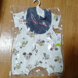 ディズニー(Disney)の新品★ミッキースタイ付きロンパース(ロンパース)