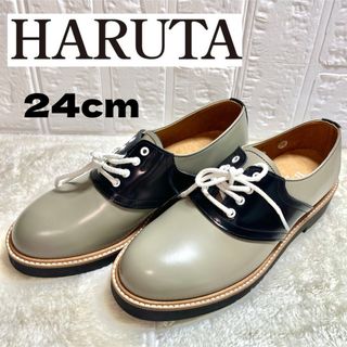 ハルタ(HARUTA)のハルタ HARUTA 3814SOB  サドルシューズ  レースアップ　24cm(ローファー/革靴)