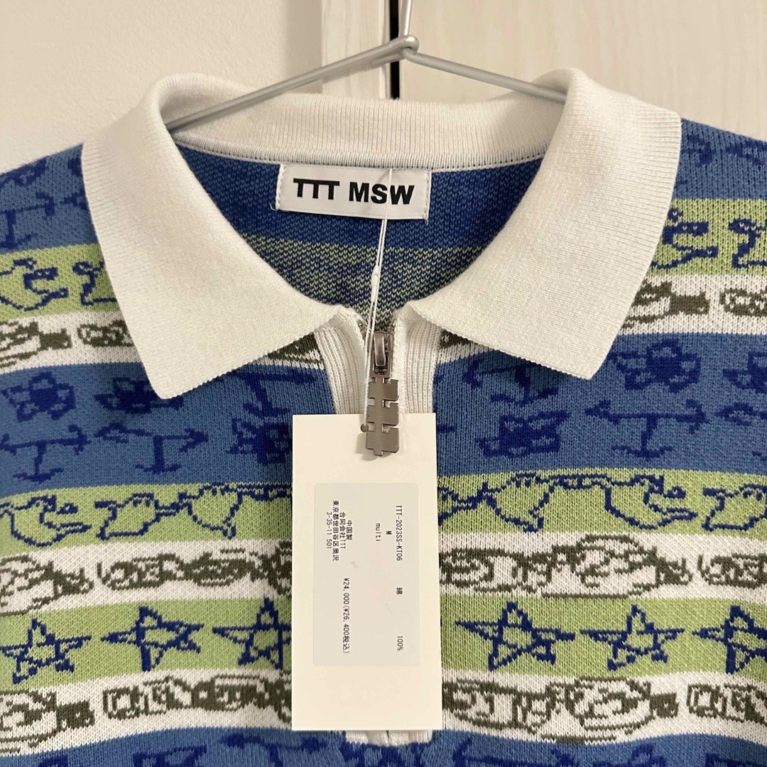 TTT_msw　Star television zipup knit polo