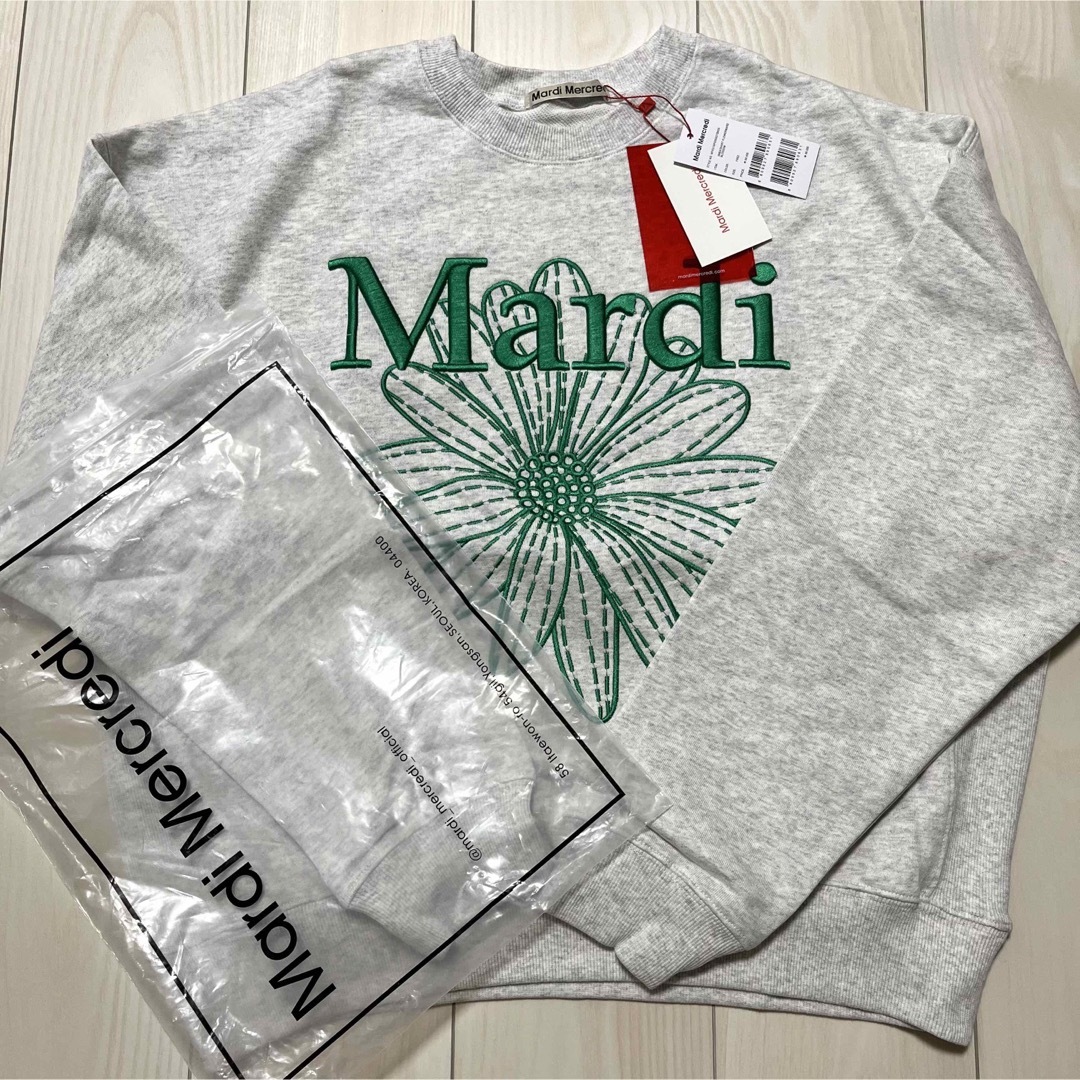 【新品】MardiMercredi マルディメクルディ トレーナー 刺繍 緑