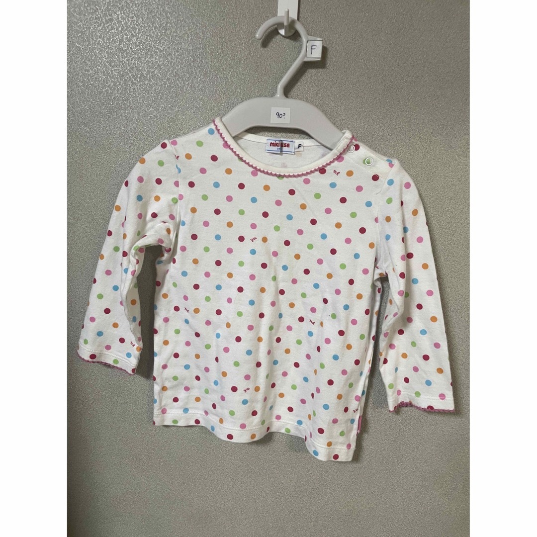 mikihouse(ミキハウス)のミキハウス　ドットロンT F キッズ/ベビー/マタニティのベビー服(~85cm)(Ｔシャツ)の商品写真