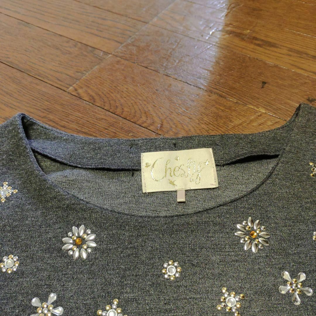Chesty - A31超美品 チェスティ ミニワンピース 0 花柄 ビジュー