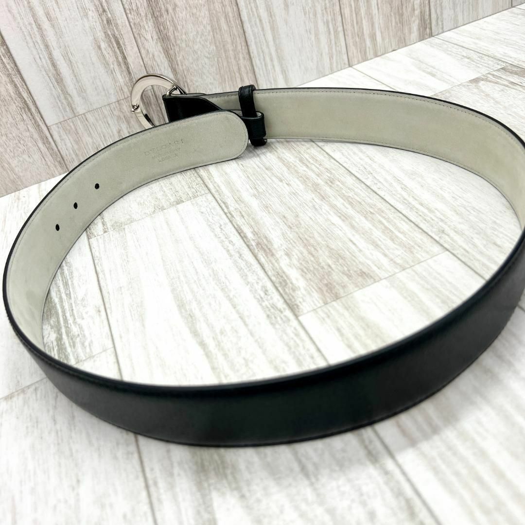 ブルガリ BVLGARI ベルト ロゴサークル ブラック シルバー - ベルト