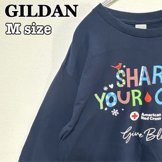 ギルタン(GILDAN)の海外輸入 GILDAN ギルダン ロンT ロングスリーブ 長袖 ネイビー 古着(Tシャツ/カットソー(七分/長袖))