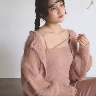 フーズフーチコ(who's who Chico)のshaggy knit ensemble 【muguet】(カーディガン)