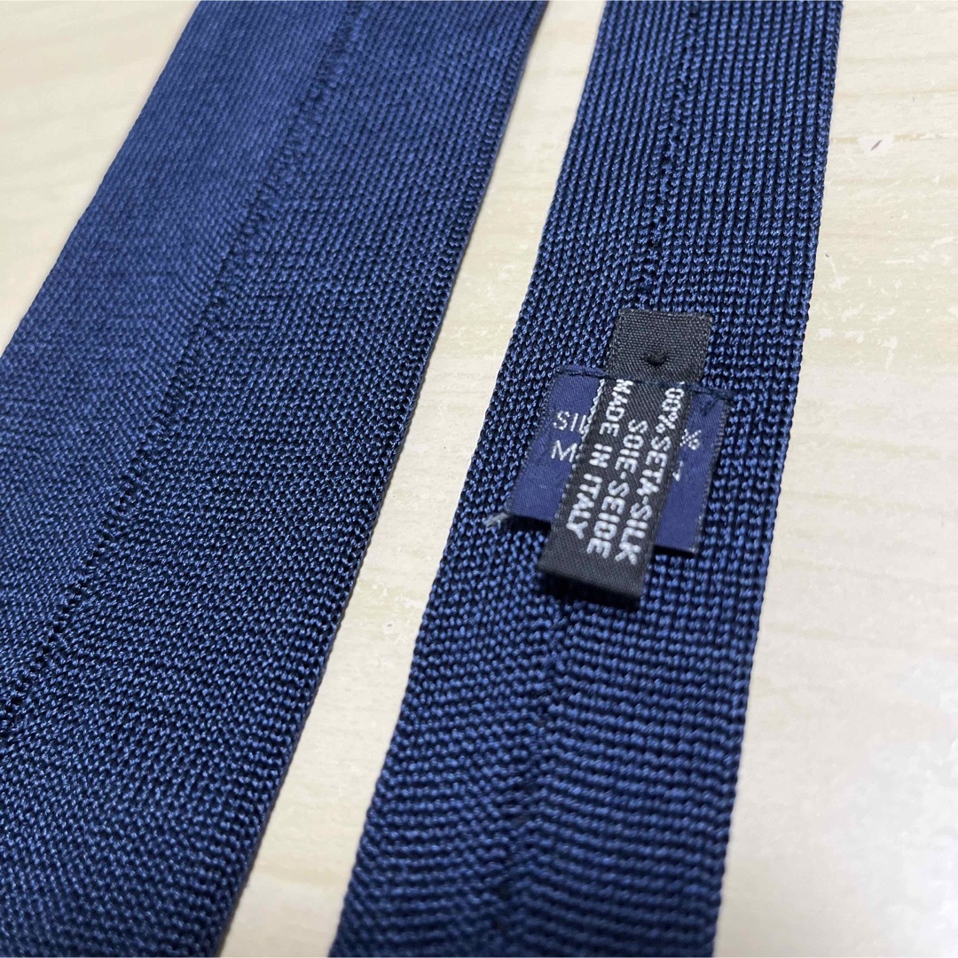 【極美品】Franco Minucci フランコミヌッチ ネイビー ニットタイ