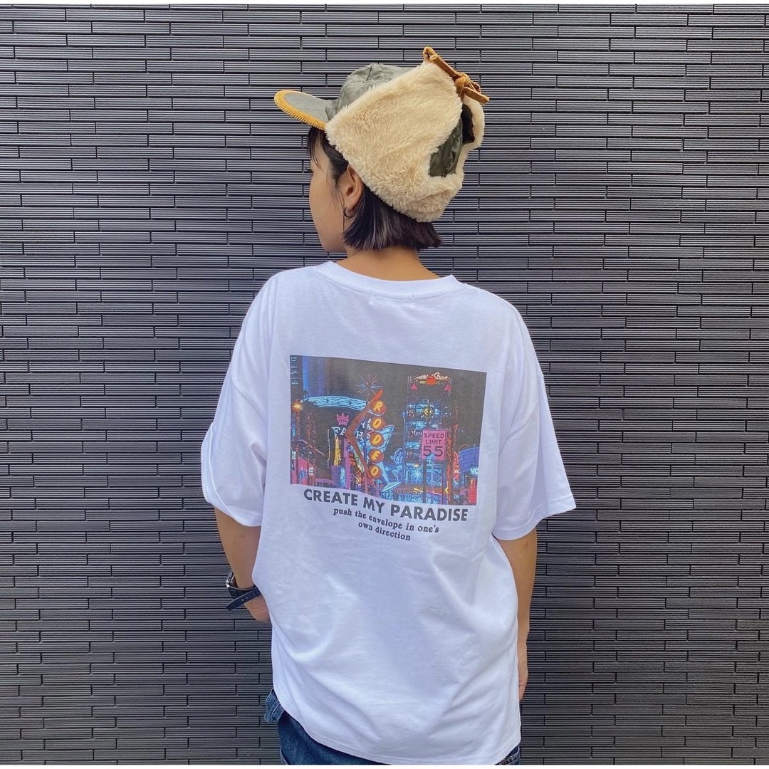 RODEO CROWNS WIDE BOWL(ロデオクラウンズワイドボウル)の【WEB限定】RODEO CROWNS アソートPHOTO Tシャツ ホワイト レディースのトップス(Tシャツ(半袖/袖なし))の商品写真