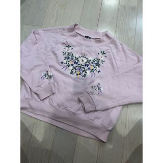 アズノゥアズピンキー(AS KNOW AS PINKY)のトップス　刺繍　花柄　ピンク　AS KNOW AS PINKY トレーナー(トレーナー/スウェット)