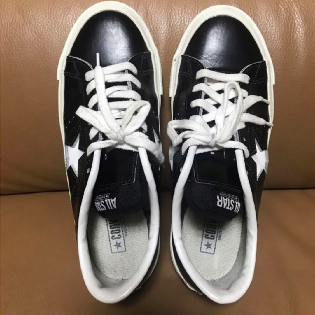 25 良品 converse コンバース ワンスター 黒 白 1C045