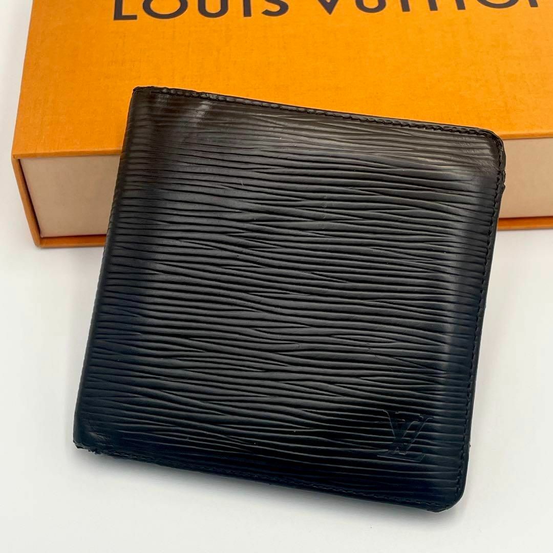 LOUIS VUITTON 折り財布　エピ　ポルトフォイユ　マルコ　ノワール