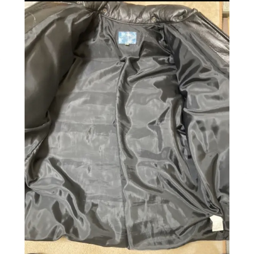 GDC(ジーディーシー)のGDCオールレザーダウンジャケット　ブラック メンズのジャケット/アウター(ダウンジャケット)の商品写真