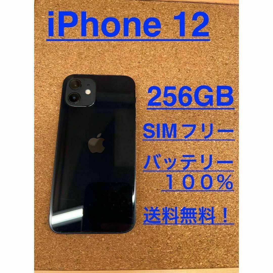 iPhone 12 ブラック 256 GB SIMフリー - スマートフォン本体
